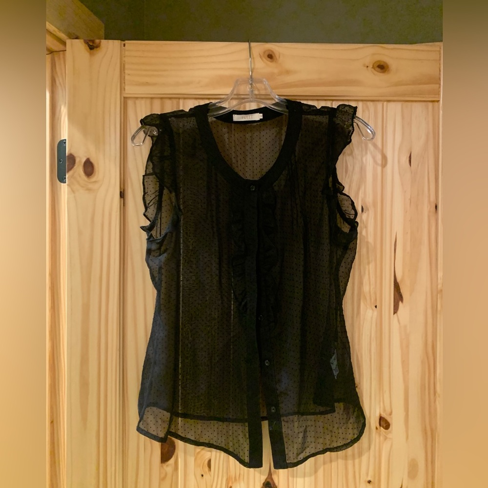 Black sheer blouse